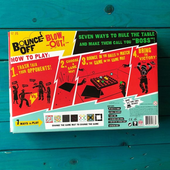 Bounce Off Blow Out Game (2-4players) Twice the Balls In 4 Different Colors - Picture 8 of 16